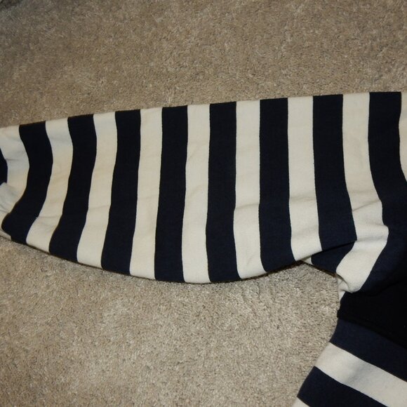 VTG Mont St. Michele France nautical striped breton top shirt womens L XL sweat - Picture 4 of 7